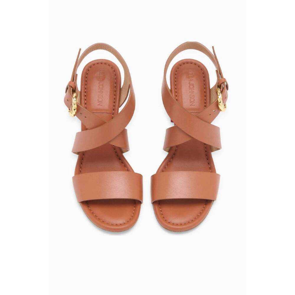 NEW ULLA JOHNSON women's elora heel sandal in sierra - Picture 4 of 4